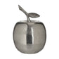 Deko Apfel Metal Silber  12x18cm