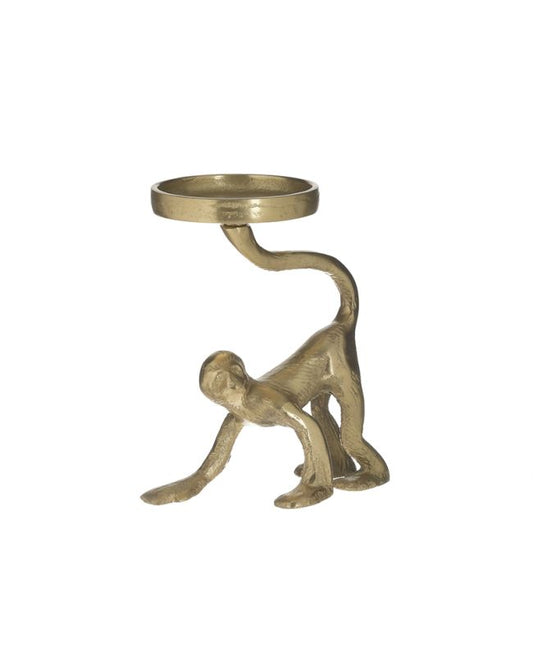 Kerzenhalter Affe Gold